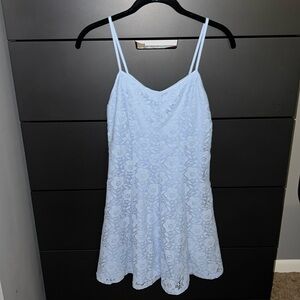 Topshop blue lace dress